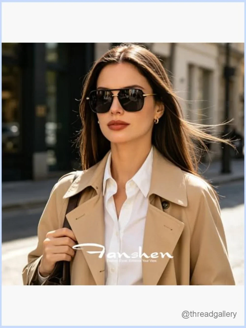 Square Aviator Polarized UV Sunglasses for Driving Travel